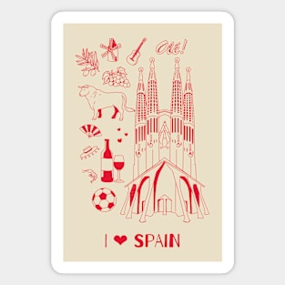 I Love Spain Espana Magnet